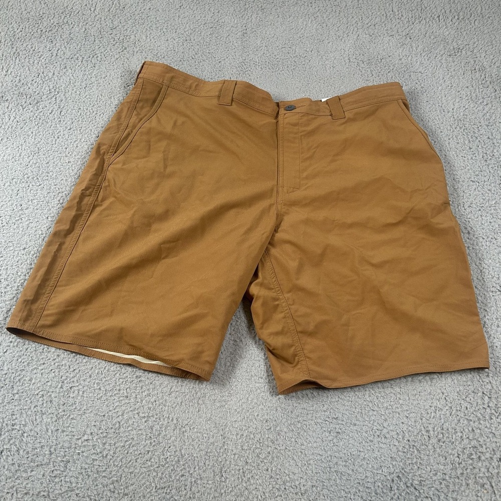 George Shorts Mens 40 Brown Chino Above The Knee‎ Drawstring Pockets Casual